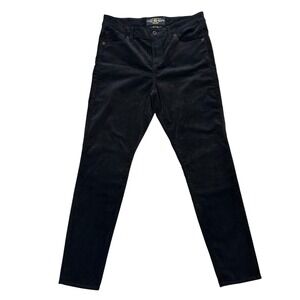 Lucky Brand Black Velvet Ava Skinny Jeans Black Pants size 8 29